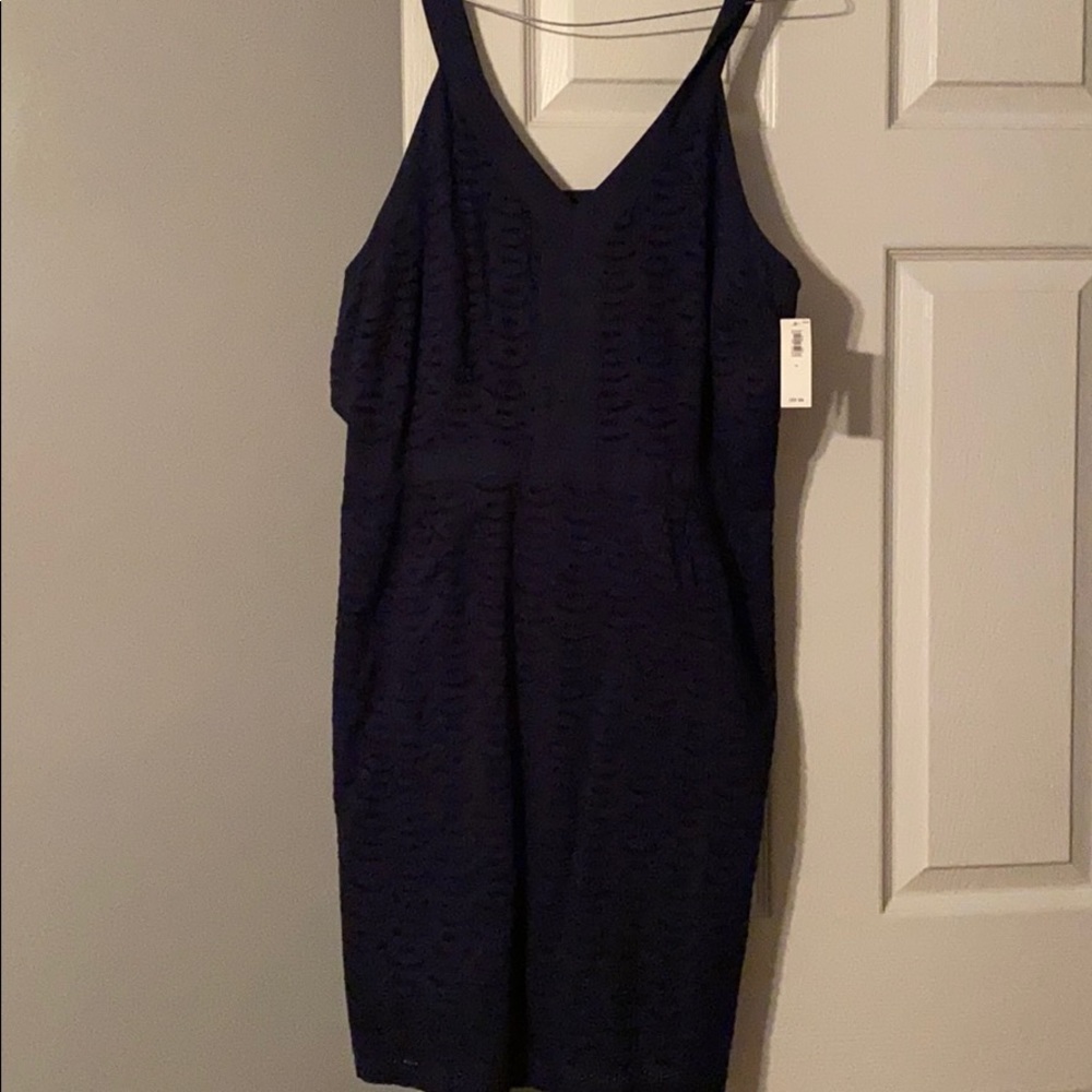Blue lace a line dress